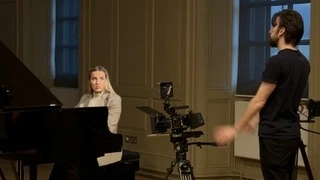 Elise being filmed for a documentary